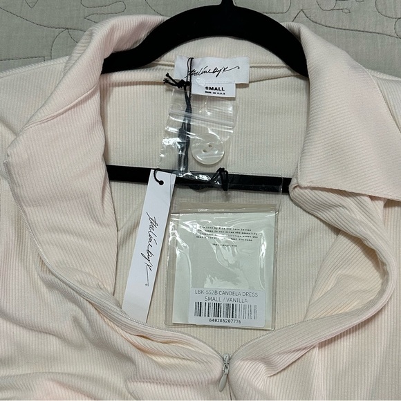 NWT The Line by K Candela Dress S Vanilla Cream Stretch Rib Rayon Lined Maxi - Picture 10 of 10